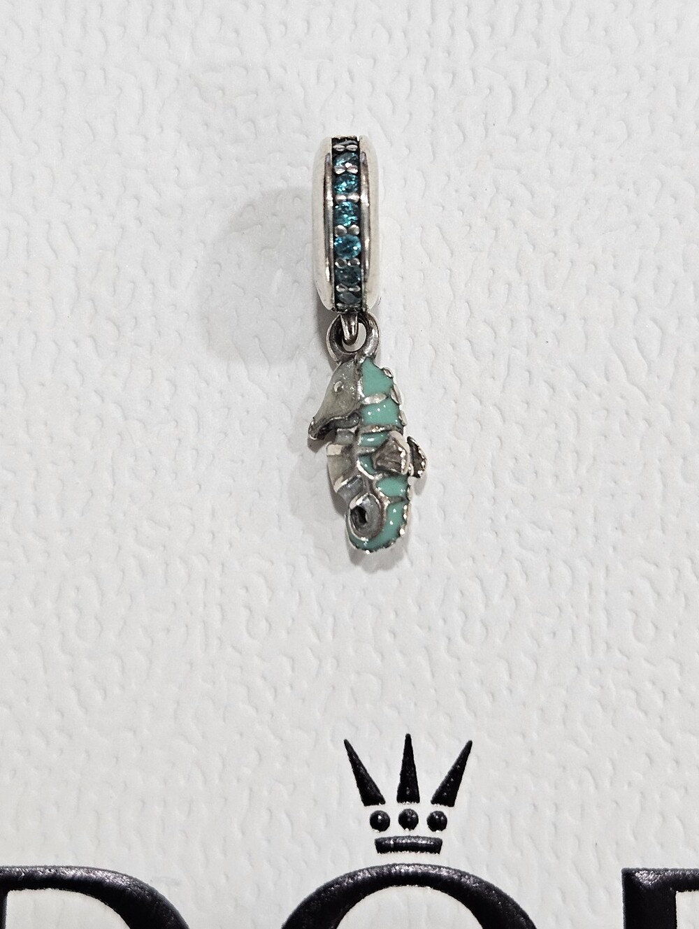 Pandora Turquoise Seahorse Dangle Charm Pendant 791311